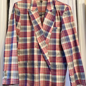 Vintage 1980s Mens Matinique Size L Double Breasted Peak Lapel