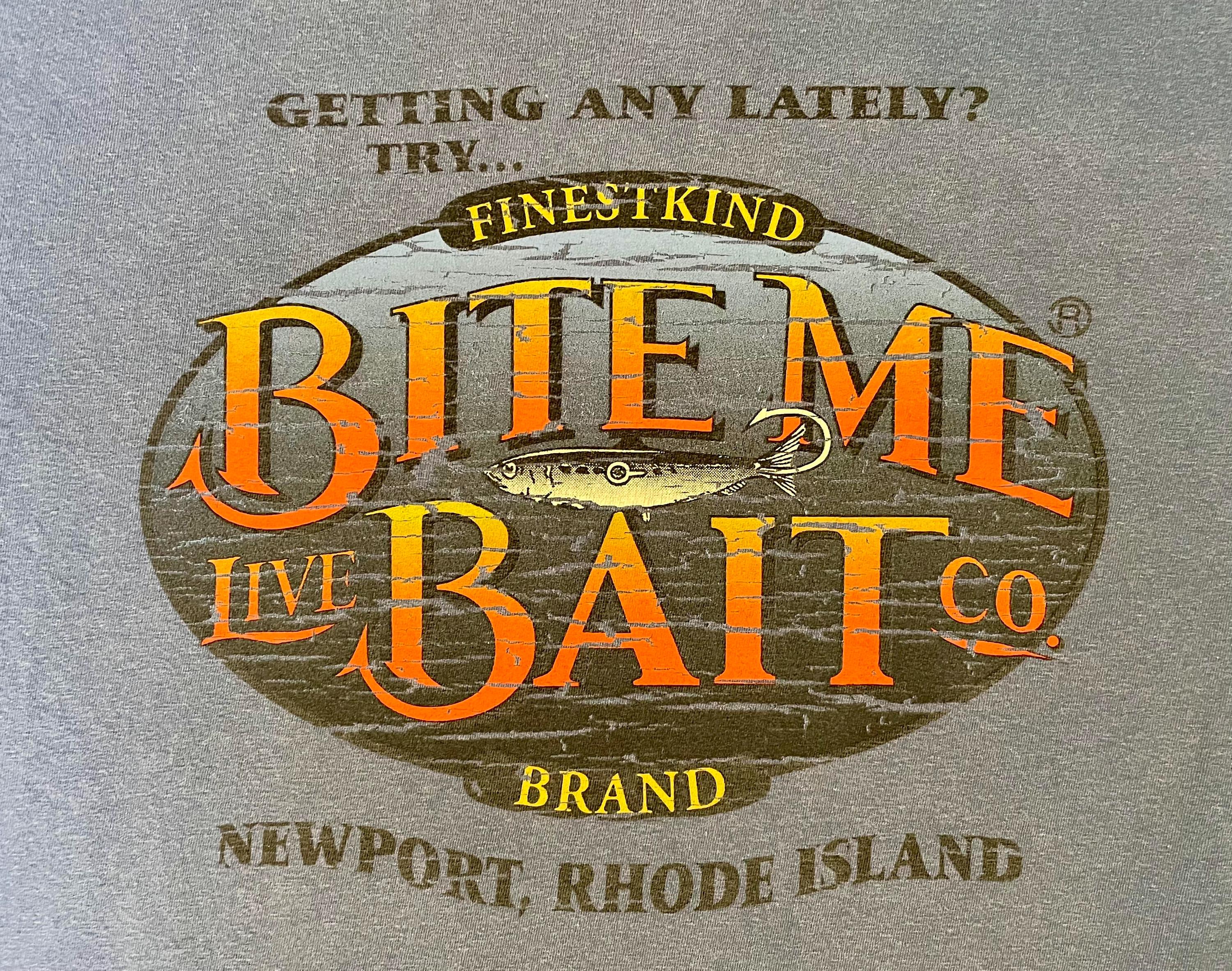 Vintage 90's Bite Me Live Bait Newport, RI 100% Cotton T-shirt