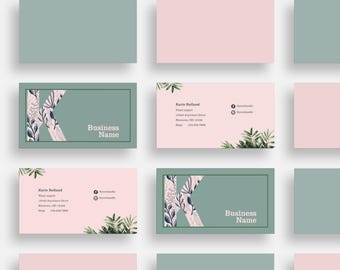 Canva Business Card Template, Easy to Edit Business Template, Printable Business Card, DIY Calling Card, Editable, Canva Card Template