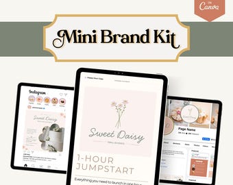 Sweet Daisy | Feminine Mini Canva Brand Kit for Bakers and Wedding Cake Designers