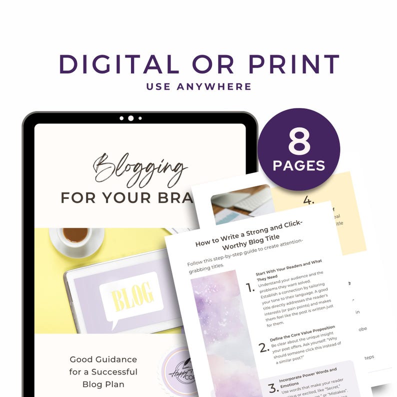 Blog Writing Guide, Create Your Brand Voice, Content Planner, Writing ...