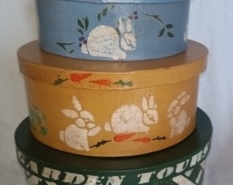 Hand-painted Easter stacking boxes