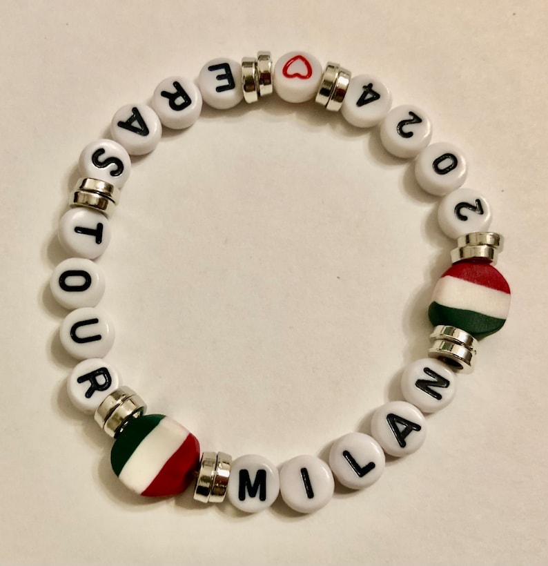 Personalized Bracelets Eras Tour 2024 International Tour Italy USA ...
