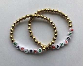 Personalized beaded bracelets | Mahjong | Gifts | Jewelry | Mahjongg |
