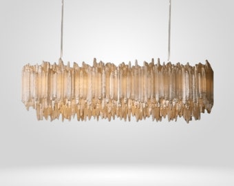 Selenite Crystal Toothy Chandelier 54"