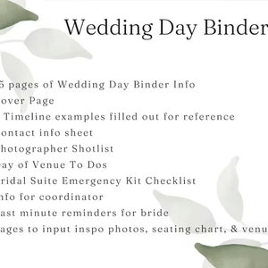 Tage der Hochzeit Binder Planer