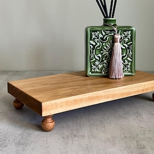 Handmade Rustic Pine Wood Riser: Farmhouse Sink Caddy Tray