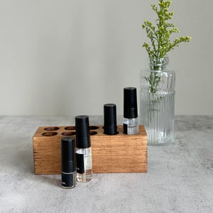 Scent Decant 1ml and 3ml Bottles Holder -Perfume Sample Holder - Fragrance Organizer - Solid Wood - Perfect Gift