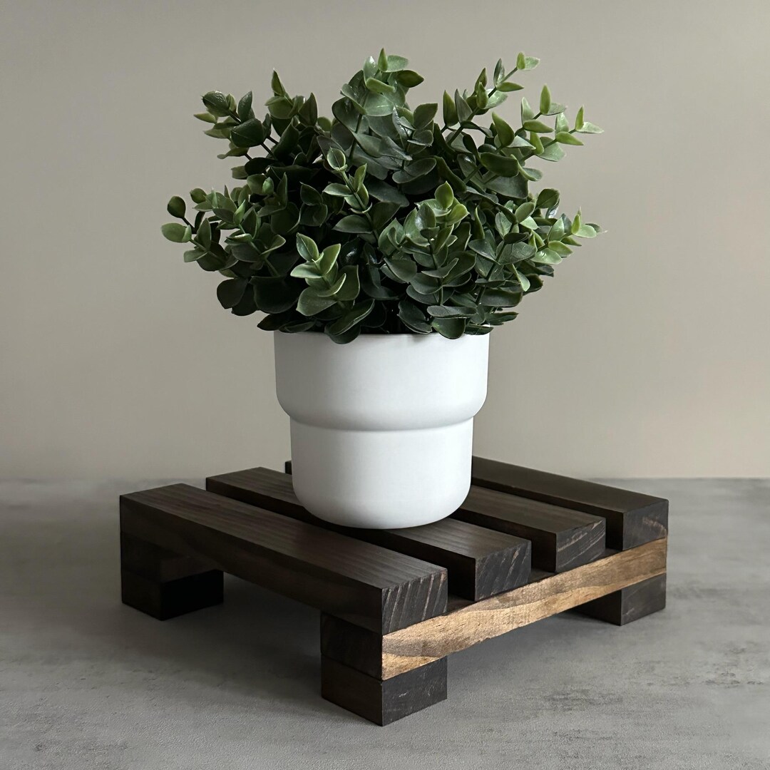 handmade-rustic-pine-plant-stand-farmhouse-decor-square-riser-etsy