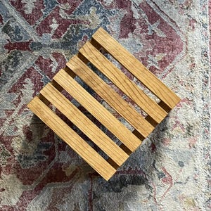 Handmade Rustic Wood Plant Stand: Solid Pine Square Riser