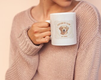 Custom Pet Mug, Personalized Dog or Cat Portrait Coffee Cup, Custom Pet Gift for Dog Mom Cat Mom, Pet Lover Memorial Mug