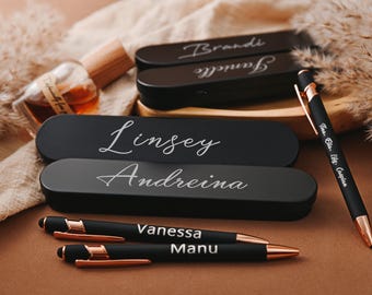 Customizable ballpoint pen with monogram, charming female writing instrument, perfect for anniversary, bridesmaid gift