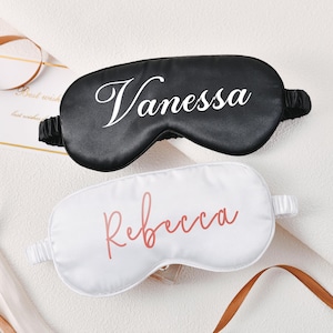 Máscara de dormir personalizada, presente ideal para madrinhas, lembrancinha de festa, máscara de cetim para os olhos, lembrancinha de casamento personalizada, máscara de dormir