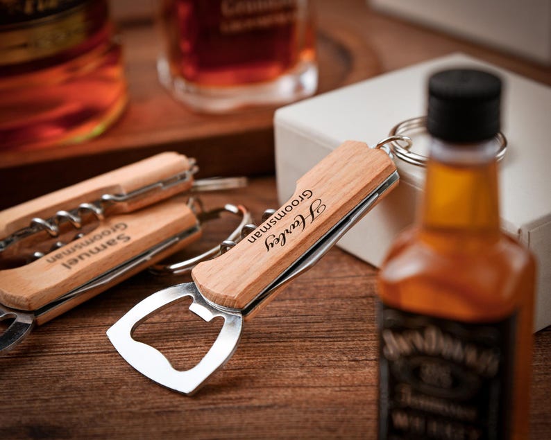 Personalized Engraved Bottle Opener: Groomsmen Gift, Wedding Favor image 3
