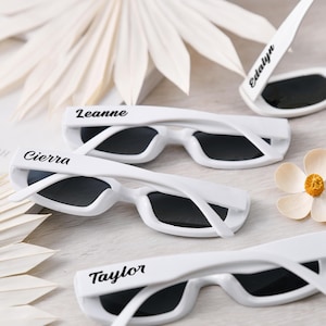 Lunettes de soleil vintage personnalisées pour mariage, cadeaux de demoiselle d'honneur, lunettes de soleil punk pour enterrement de vie de jeune fille, lunettes de soleil, cadeau de demoiselle d'honneur personnalisé