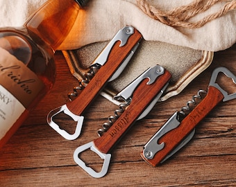 Individuell gravierte Best Men Flaschenöffner Perfekte Geschenke für Hochzeiten, Groomsmen Geschenke Benutzerdefinierte Bierflaschenöffner