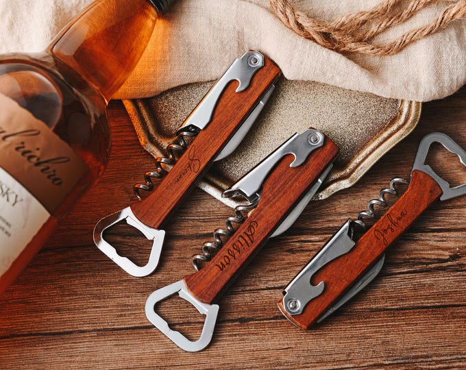 Custom Engraved Best Men Bottle Openers Perfect Gifts for Weddings, Groomsmen Gifts Custom Beer Bottle Openers