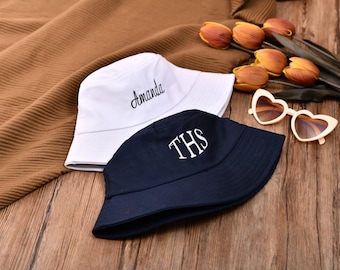 Custom Embroidered Bridal Bucket Hat: Wedding Party Gift