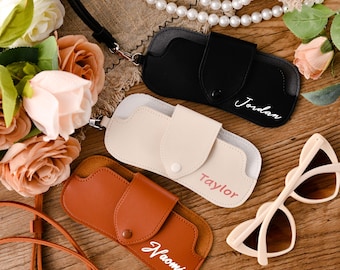Étui à lunettes en cuir personnalisé : Étui à lunettes souple personnalisé