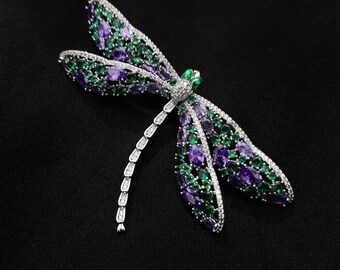 Dragonfly Brooch Handcrafted Dragonfly Pin Gift for Her Mother’s Day Gift Anniversary Gift Wedding Brooch Wedding Pin