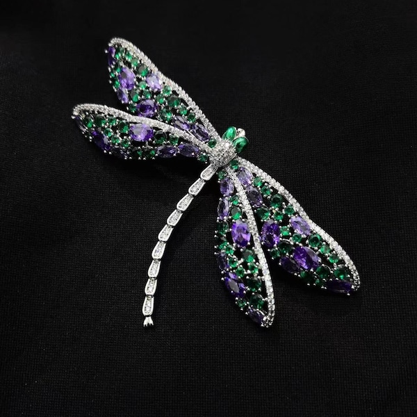 Dragonfly Brooch Handcrafted Dragonfly Pin Gift for Her Mother’s Day Gift Anniversary Gift Wedding Brooch Wedding Pin