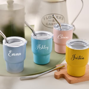 Personalized Mini Tumblers: Bridesmaid Wedding Party Favors