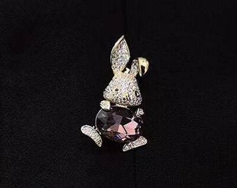 Bunny Brooch Handmade Animal Pin Gift for Her Mothers Day Gift Anniversary Wedding Pin Pendant Brooch Cute Pin Rabbit Brooch Pin for Kids