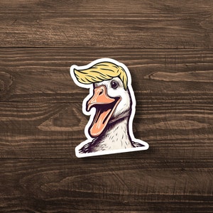 Lustiger Donald Trump Gans-Aufkleber: Vintage Style Meme Aufkleber