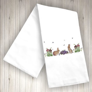 Bunnies 100% Cotton Flour Sack Kitchen Towel