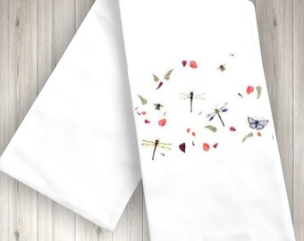 Dragon Fly Garden 100% Cotton Flour Sack Tea Towel