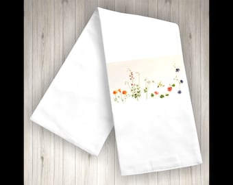 Strofinaccio con sacco di farina di cotone 100% fiori selvatici