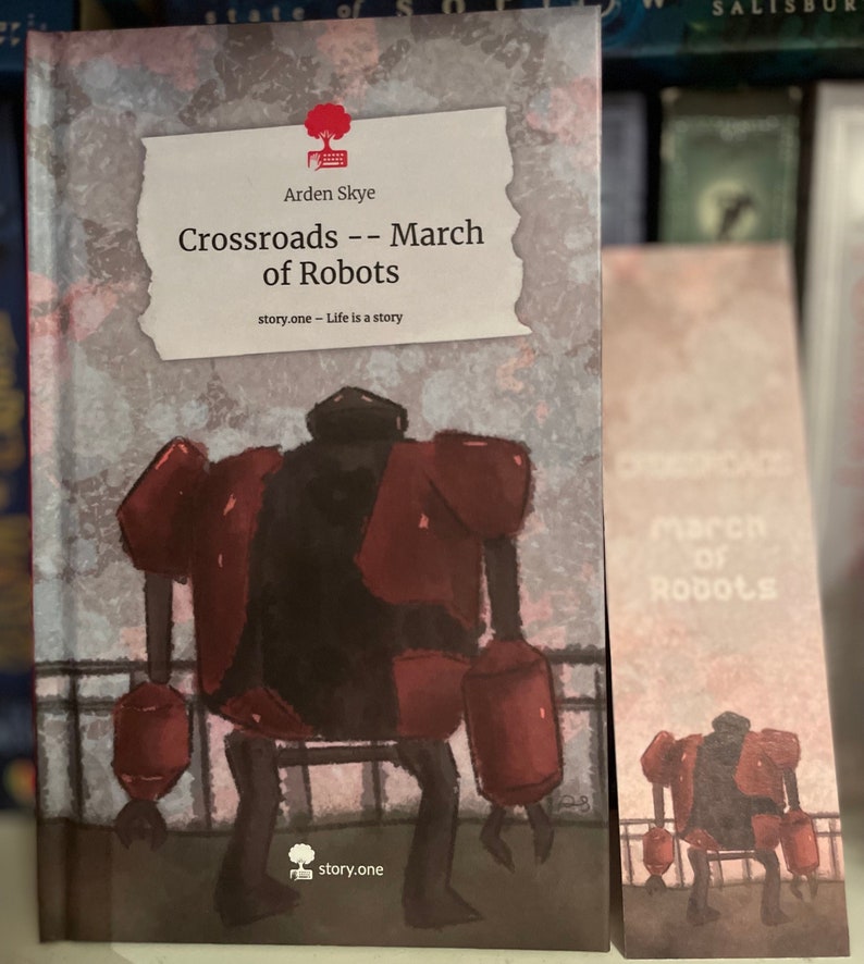 Signiertes Hardcover & Lesezeichen von CrossRoads März der Roboter Bild 1