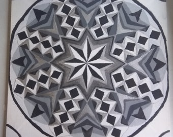 mandala monocromática