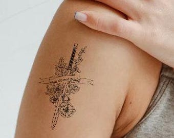 Throne of Glass ACOTAR-inspired "You do not yield" tattoo | quote, bookish, Sarah maas, fantasy, tog, booktok, book gift, tog gift, aelin