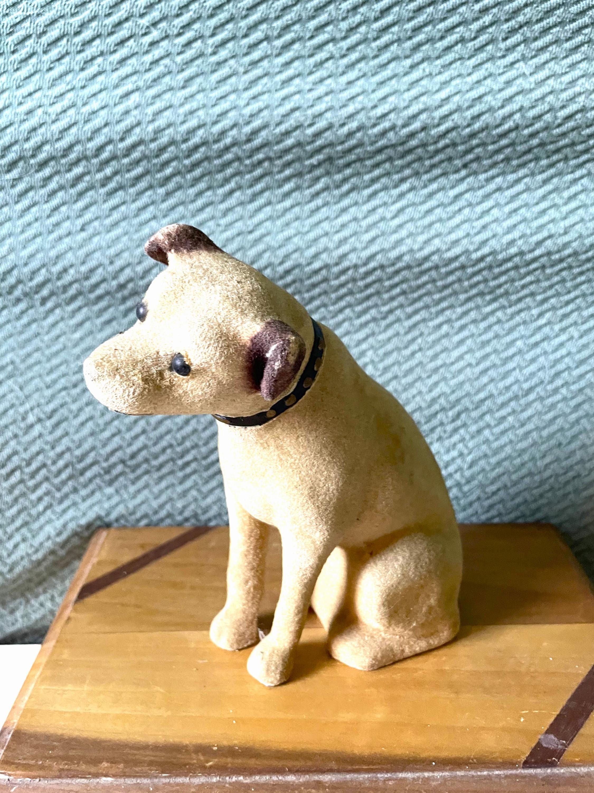 【生産終了品】 番犬くん 動作確認済み ホビー ソフビ レトロ アンティーク Vintage RCA Pot Metal Nipper Dog Flocked Coin Bank 1930s