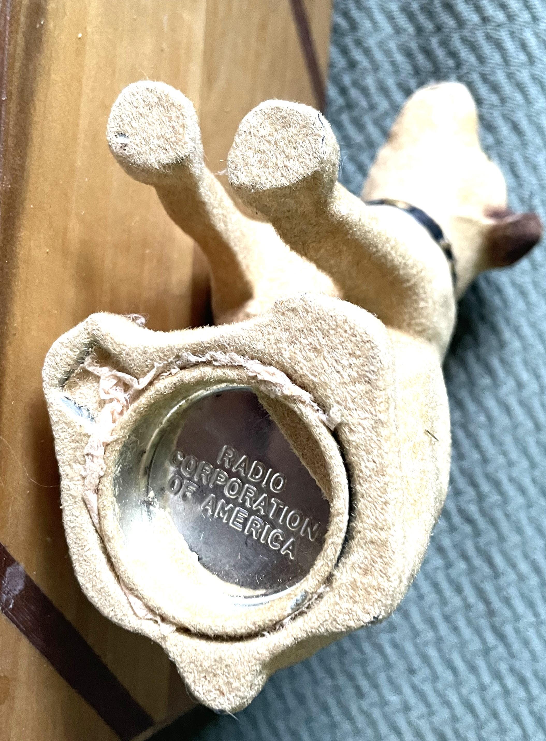 【生産終了品】 番犬くん 動作確認済み ホビー ソフビ レトロ アンティーク Vintage RCA Pot Metal Nipper Dog Flocked Coin Bank 1930s