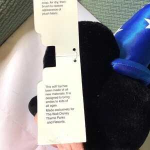 Vintage Disney Mickey Mouse Fantasia Sorcerer 20 inch tall Plush with Tags image 3