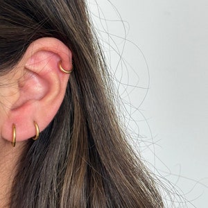 Gold Plated Hoop Earrings | 18k Gold Plated Hoops | Gold Plated Earrings | 18k Gold Plated Earrings | Gift for Her | Gold Plated Hoops