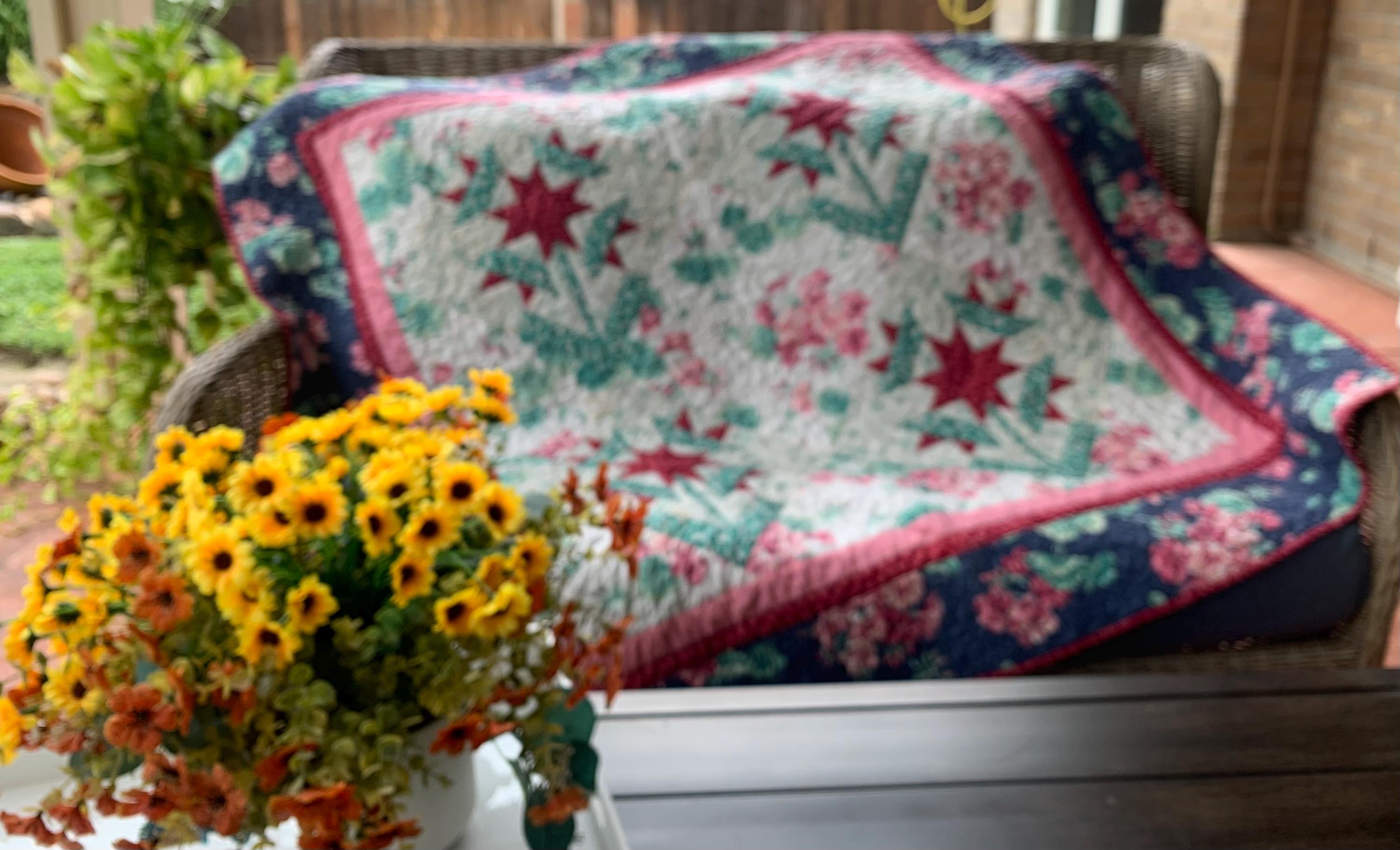 Geranium Quilt Pattern Geranium Star Quilt Pattern: Easy Sewing Instructions (PDF Download) - Etsy