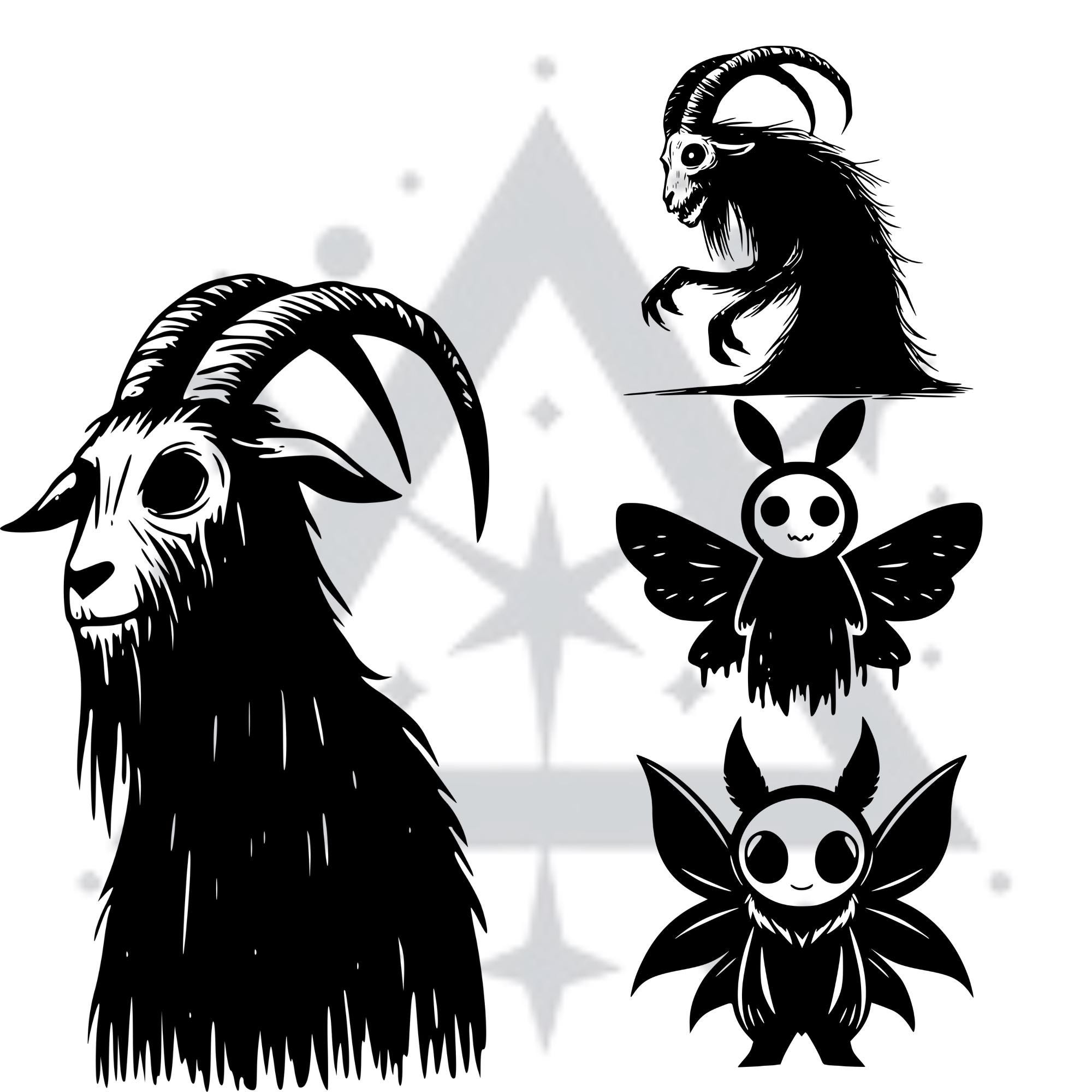 Cryptid Graphics Bundle_ PNG SVG Vector for T-shirts, Vinyl, Engravings ...