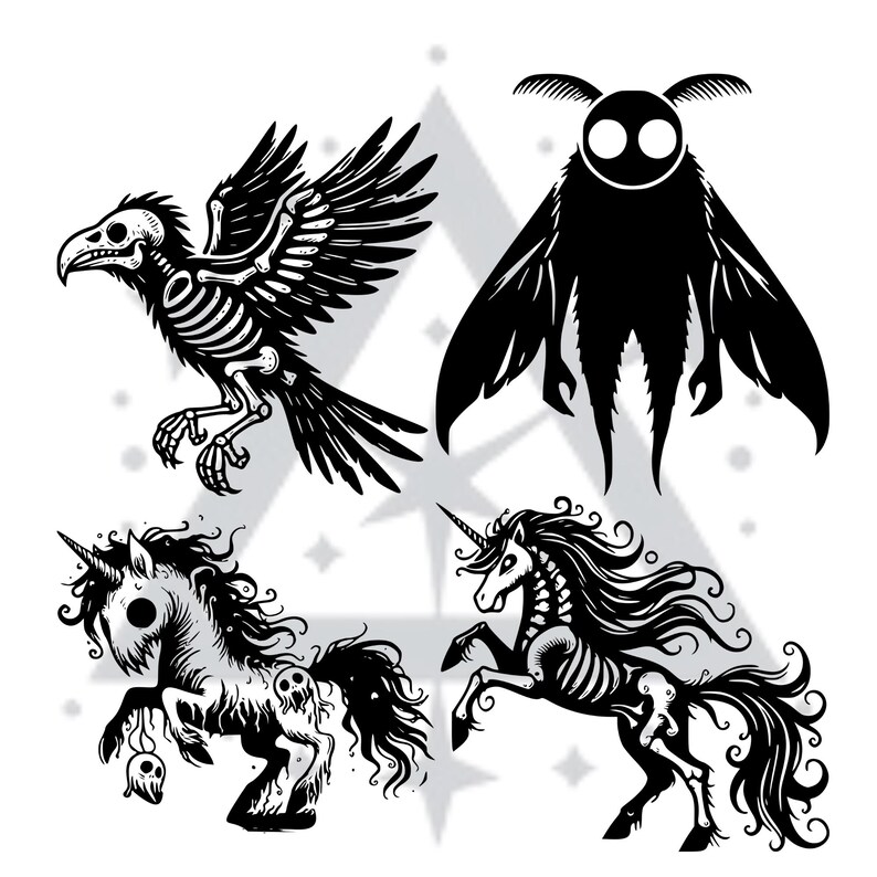 Cryptid Graphics Bundle_ PNG SVG Vector for T-shirts, Vinyl, Engravings ...