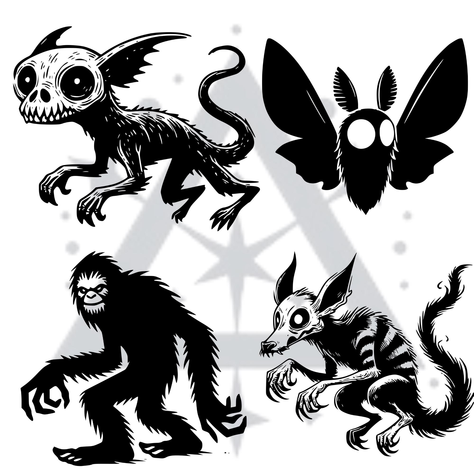 Cryptid Graphics Bundle_ PNG SVG Vector for T-shirts, Vinyl, Engravings ...