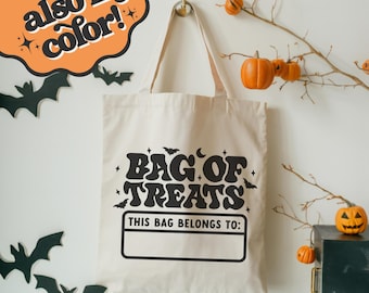 Herbruikbare Trick or Treat-draagtas met naamvak