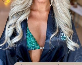 Bata personalizada para competidoras de fitness NPC/IFBB Bikini Wellness Bodybuilding