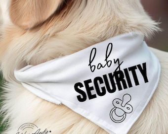 Pañuelo de seguridad para perros bebés / Anuncio de embarazo de mascota adorable