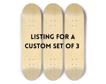 Trío artístico de patinetas personalizadas / conjunto de 3