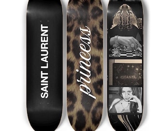Trío de patinetas artísticas personalizadas con estampado de leopardo / juego de 3