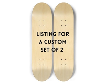 Dúo personalizado de arte de patineta / juego de 2