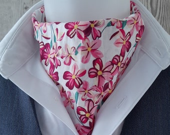 Cravate Ascot et carré de poche en coton, cravate formelle, cravate de jour, cravate de mariage, lavallière, foulard, accessoires de costume