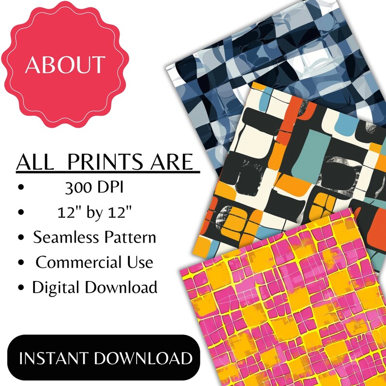 Broken Check Patterns | Modern Distorted Checkered Digital Papers ...